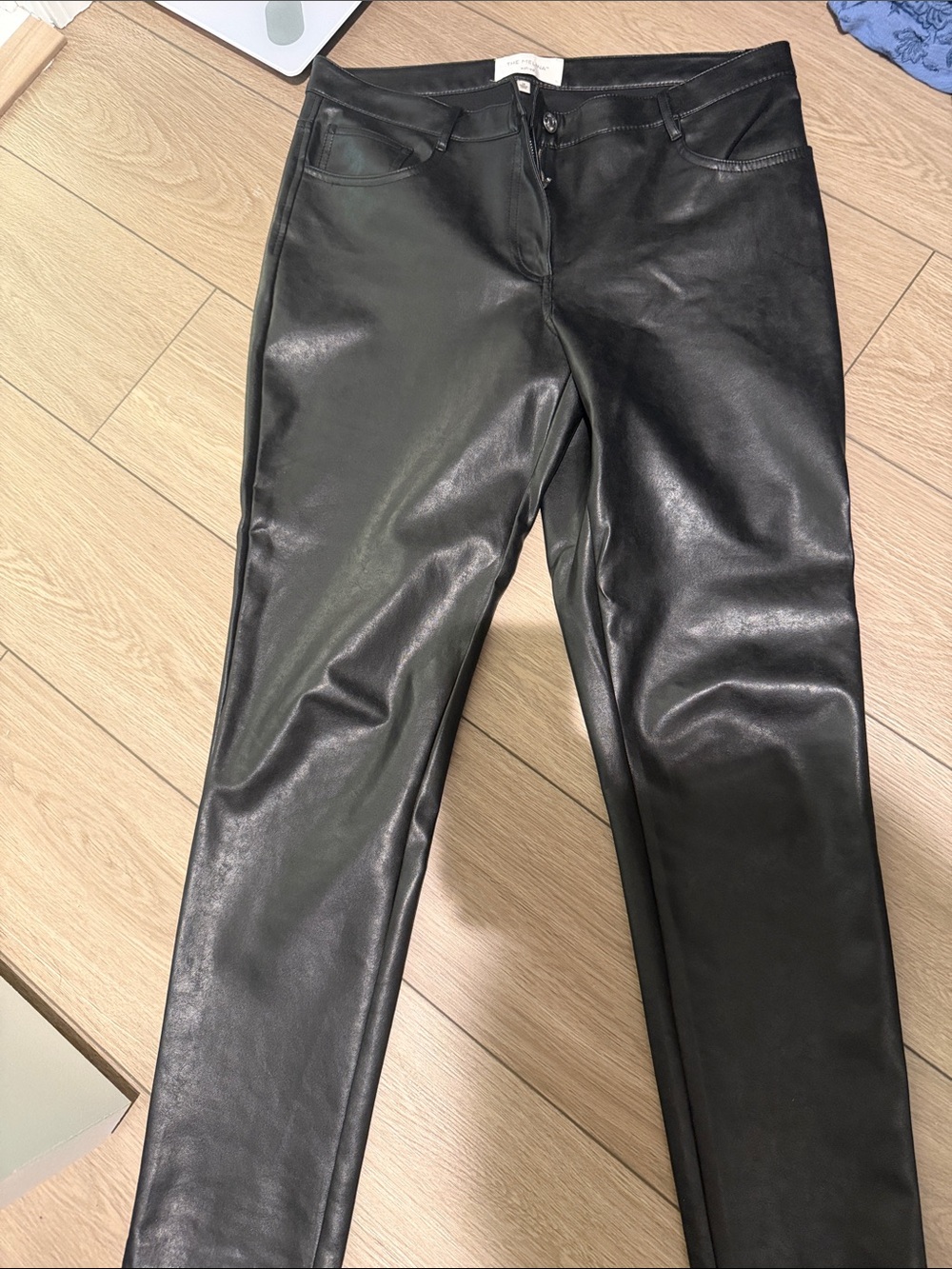 Aritzia Black Faux Leather Skinny Jeans